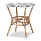 Tavor Classic French Black &White Weaving/ Natural Rattan Indoor and Outdoor Dining Table