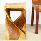 Haussmann Original Wood Twist Stool 12 X 12 X 20 In High Oak Oil - 12 x 12 x 20