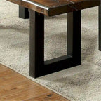 Divo Rustic Oak Solid Wood U-shaped Dining Bench by Furniture of America