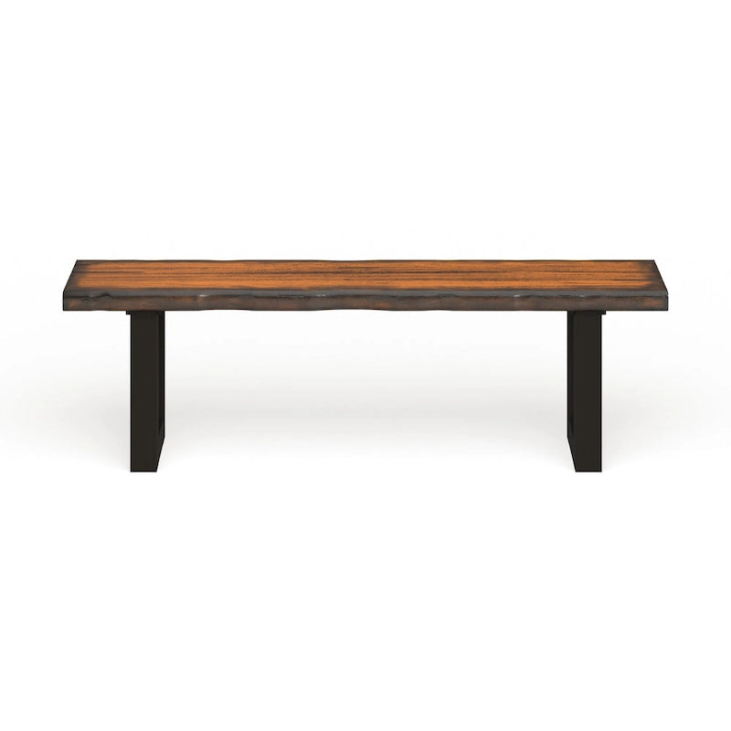 Divo Rustic Oak Solid Wood U-shaped Dining Bench by Furniture of America