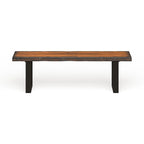 Divo Rustic Oak Solid Wood U-shaped Dining Bench by Furniture of America