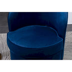 Roundhill Furniture Wania Contemporary Velvet Swivel Chair, Blue