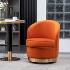 Roundhill Furniture Wania Contemporary Velvet Swivel Chair, Blue
