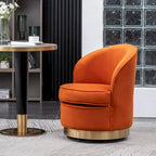 Roundhill Furniture Wania Contemporary Velvet Swivel Chair, Blue