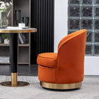 Roundhill Furniture Wania Contemporary Velvet Swivel Chair, Blue