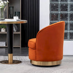 Roundhill Furniture Wania Contemporary Velvet Swivel Chair, Blue