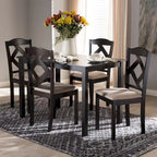Copper Grove Monongahela Contemporary Fabric 5-Piece Dining Set