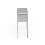 SEI Furniture Price Matte Gold Metal Console Table with Shelf and Tempered Glass