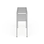SEI Furniture Price Matte Gold Metal Console Table with Shelf and Tempered Glass