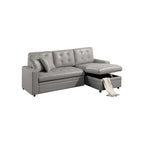 Poundex Reversible Convertible Sectional Sleeper with Storage