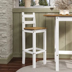 Wood Bar Height Dining Set of Drop Leaf Table and 2 Chairs Corona Collection