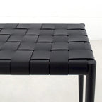 Soho Mid-Century Modern Leather Weave Coffee/Bench 28-inches/ 47-inches