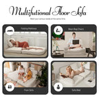 WOWMAX Convertible Love Seat Sofa Floor Bed Chair