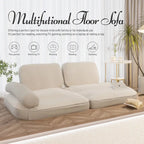 WOWMAX Convertible Love Seat Sofa Floor Bed Chair