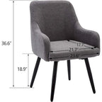 Swivel Dining Chairs Set of 2 Upholstered Accent Chairs Living Room Chairs Desk Office Arm Chair