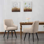 Swivel Dining Chairs Set of 2 Upholstered Accent Chairs Living Room Chairs Desk Office Arm Chair