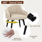 Swivel Dining Chairs Set of 2 Upholstered Accent Chairs Living Room Chairs Desk Office Arm Chair