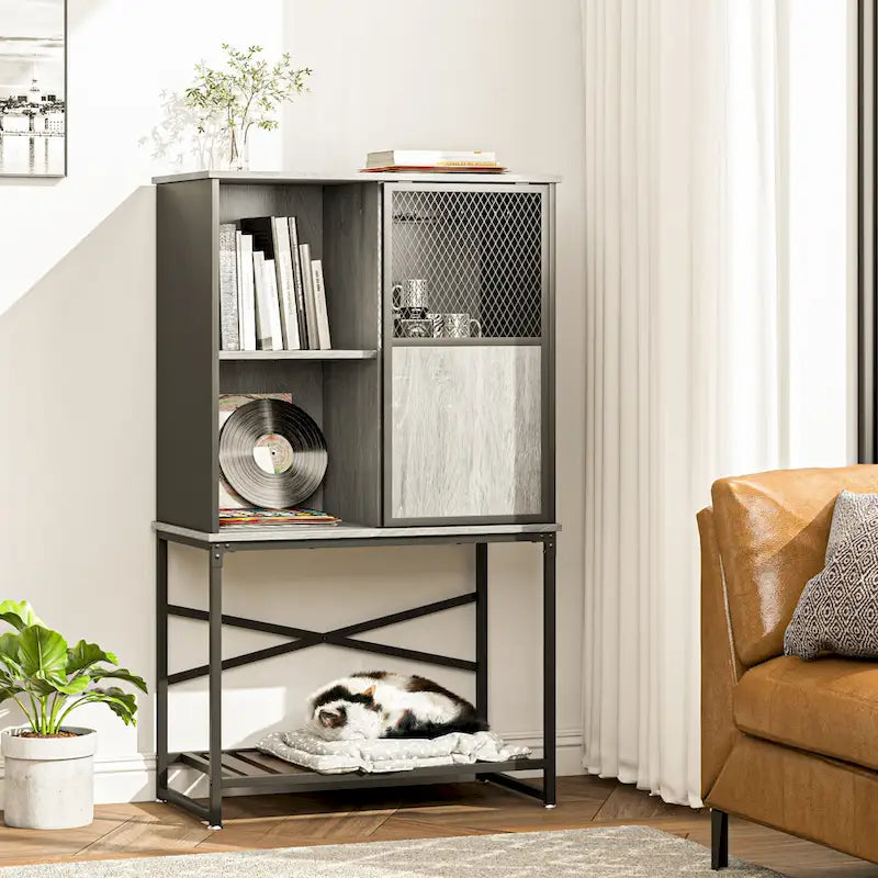 Buffet Sideboard Wine Cabinet with Sliding Door