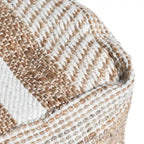 Caiman Handcrafted Boho Fabric Pouf by Christopher Knight Home