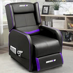 BOSSIN PU Leather Ergonomic Gaming Single Recliner Seating Sofa for Living Room