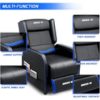 BOSSIN PU Leather Ergonomic Gaming Single Recliner Seating Sofa for Living Room