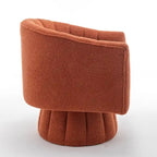 SEYNAR Modern Glam Velvet Upholstered Round Swivel Accent Barrel Chair