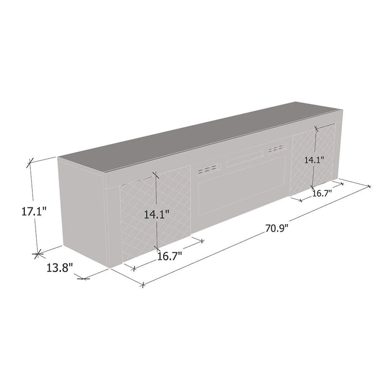 Dia BL-EF Electric Fireplace 71  TV Stand