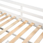 Twin Loft Bed with Storage and Drawers, Low Loft Bed Frame with 2 Shelves and 2 Drawers, No Box Spring Needed