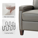 Gaspar Mid-Century Modern Pushback Recliner with Nailhead Trim by HULALA HOME