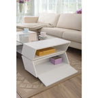 Anjin Enzo Contemporary 47-inch Glass Top Insert Two-tone 1-Shelf Coffee Table by Furniture of America