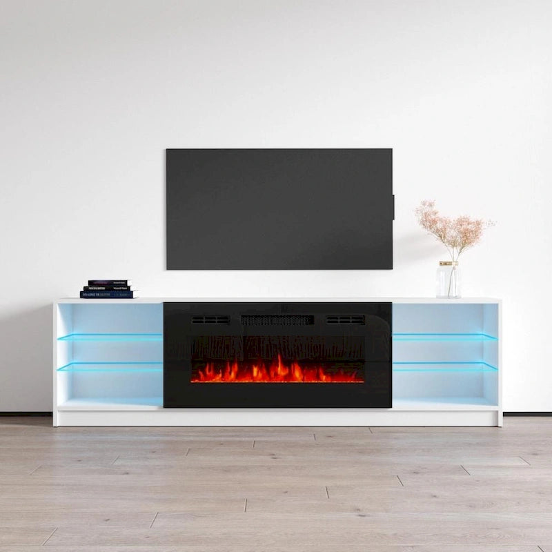 Strick & Bolton Amsden Electric Fireplace TV Stand