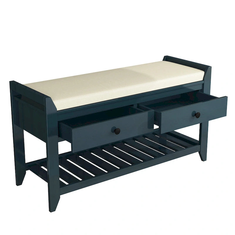 Entryway Storage Bench with Drawers
