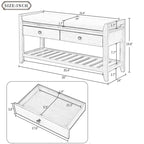 Entryway Storage Bench with Drawers