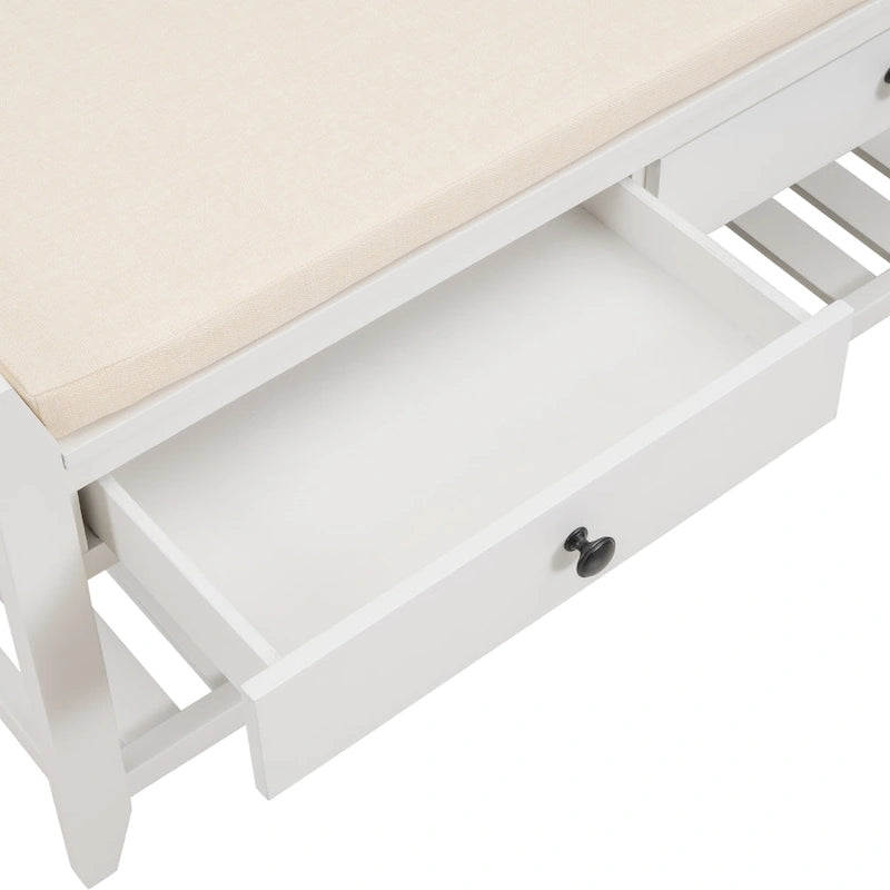 Entryway Storage Bench with Drawers