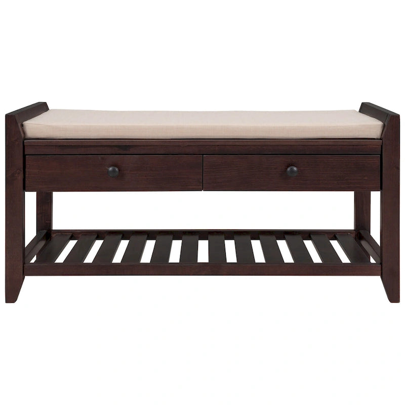 Entryway Storage Bench with Drawers
