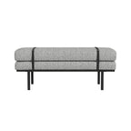 HomePop upholstered Bench with Metal Base - Cream Boucle