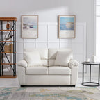 Morden Fort Upholstered Living Room Set, 2 Pieces - Faux Leather chair, Loveseat