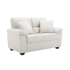Morden Fort Upholstered Living Room Set, 2 Pieces - Faux Leather chair, Loveseat