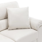 Morden Fort Upholstered Living Room Set, 2 Pieces - Faux Leather chair, Loveseat