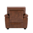 Morden Fort Upholstered Living Room Set, 2 Pieces - Faux Leather chair, Loveseat