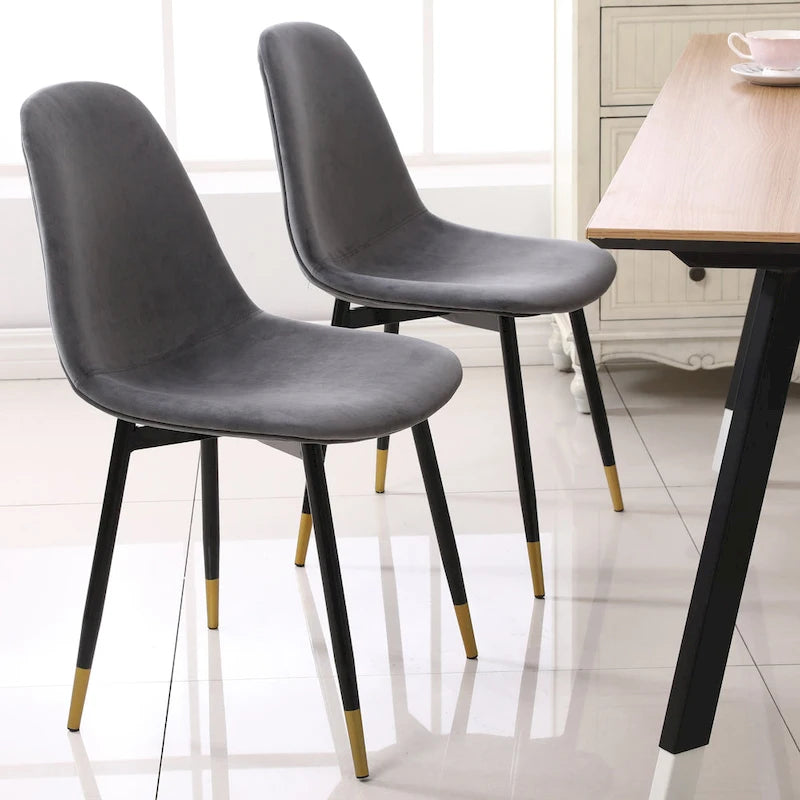 Roundhill Furniture Lassan Contemporary 5-Piece Dining Set, White Round Table and 4 Chairs