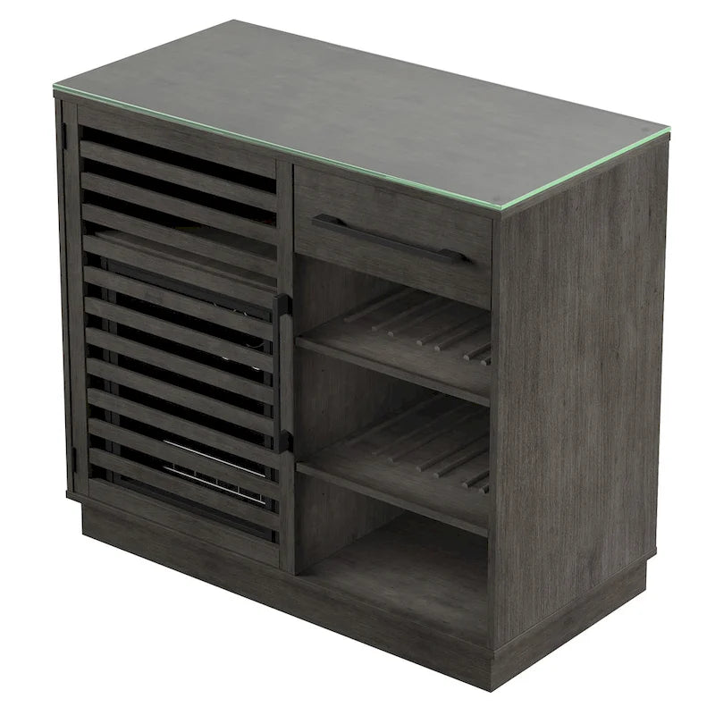 Bar Cabinet with Compressor Cooler and Reversible Shelves