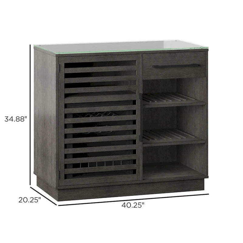 Bar Cabinet with Compressor Cooler and Reversible Shelves