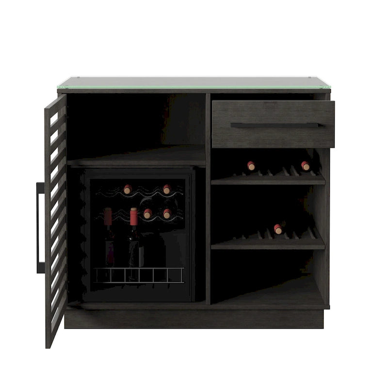 Bar Cabinet with Compressor Cooler and Reversible Shelves