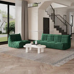 Modern Bean Bag Chair, Teddy Fabric Lounger Chair Lazy Sofa Set