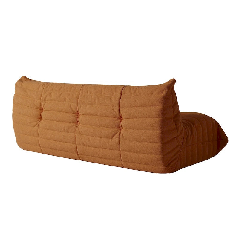 Modern Bean Bag Chair, Teddy Fabric Lounger Chair Lazy Sofa Set