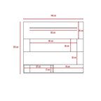 FM Furniture Cabos Floating Entertainment Center For TVs up to 55-inches