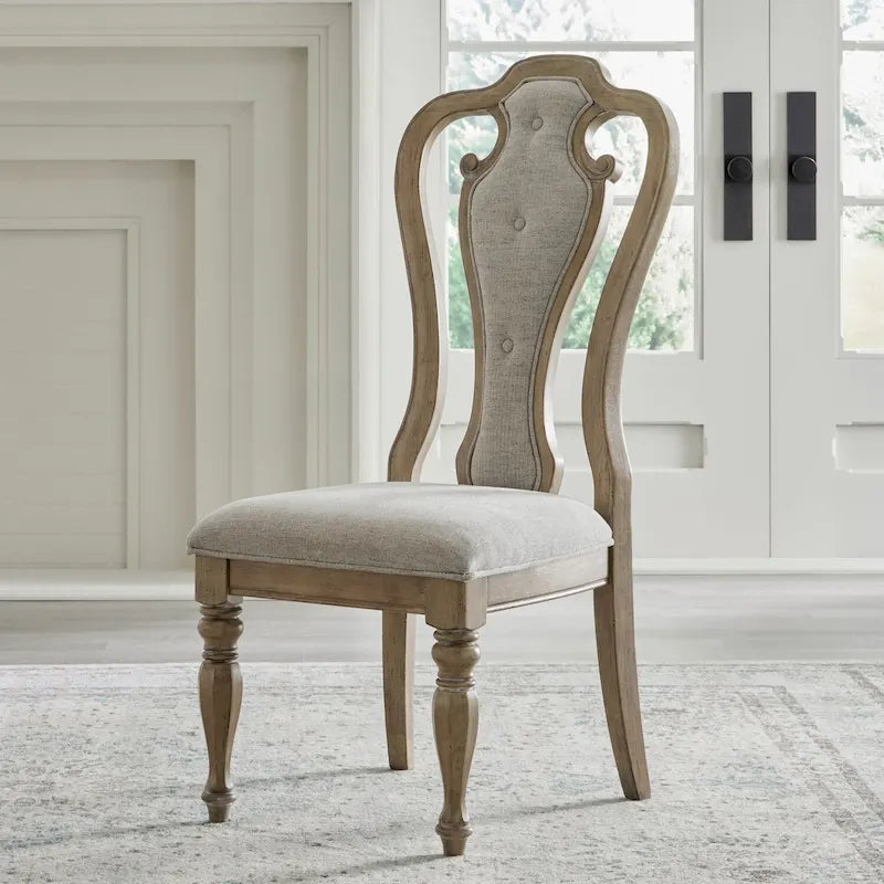 Magnolia Manor Splat Back Upholstered Side Chair (Set of 2)