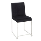 Silver Orchid Forrest High Back Stainless Steel Dining Chair (Set of 2)
