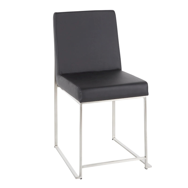 Silver Orchid Forrest High Back Stainless Steel Dining Chair (Set of 2)